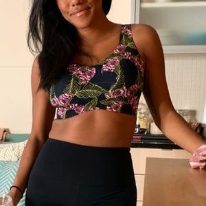 NWT Knix Catalyst Sports Bra/swim top Tropical 6